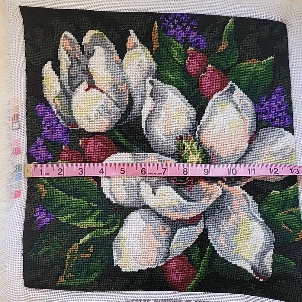 Magnolia Needlepoint Tapistry - Picture 4 of 5